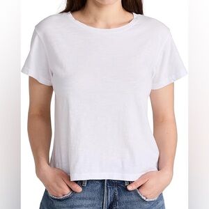 Athleta White Short-Sleeve Crew Neck Tee